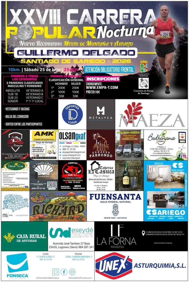 XXVIII CARRERA POPULAR NOCTURNA GUILLERMO DELGADO en Moral (10km)