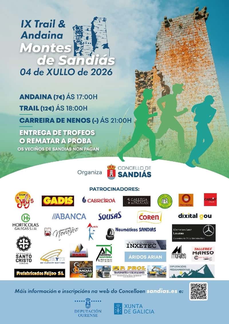 IX Trail e Andaina Montes de Sandiás en Sandianes (12km, 15km)