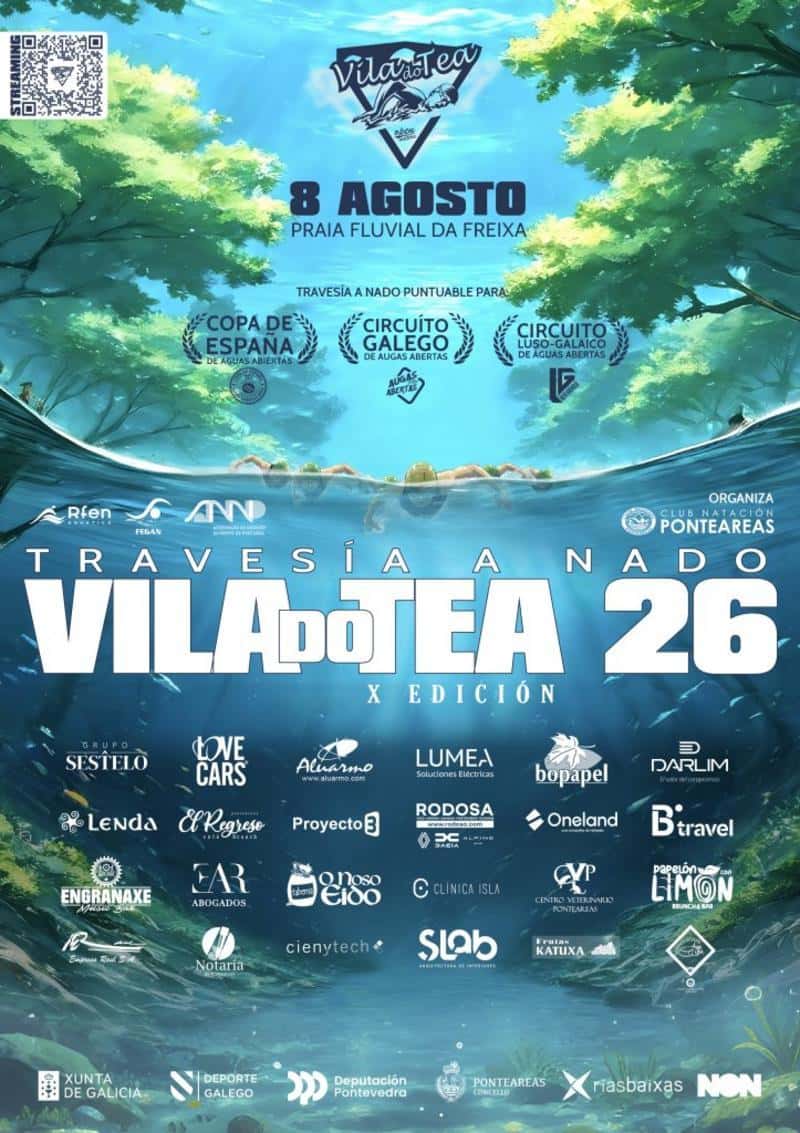 X TRAVESÍA VILA DO TEA 2026 en Ponteareas (3.6km, 3.6km, 0.3km, 0.3km, 1.2km, 0.6km, 0.6km, 0.3km, 0.3km, 0.1km, 0.1km, 0.3km)