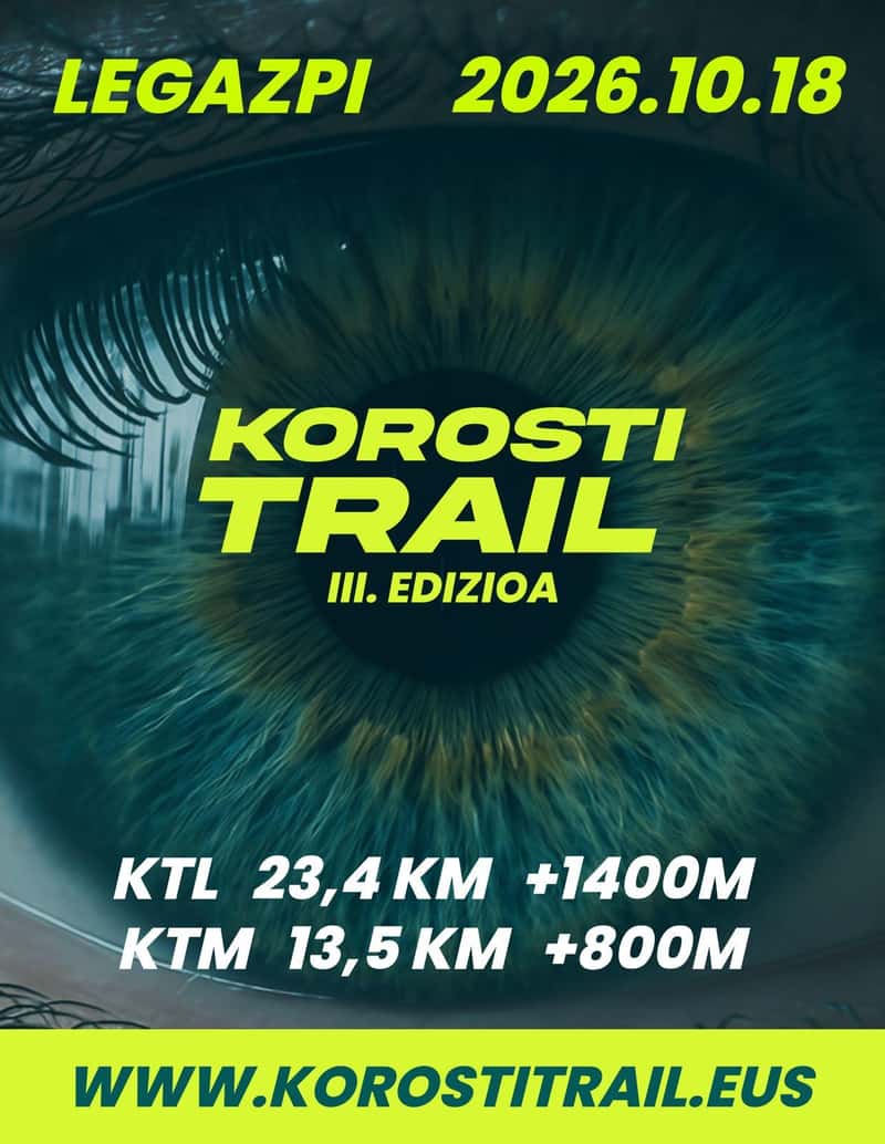Korosti Trail en Legazpi (23.4km, 13.5km)