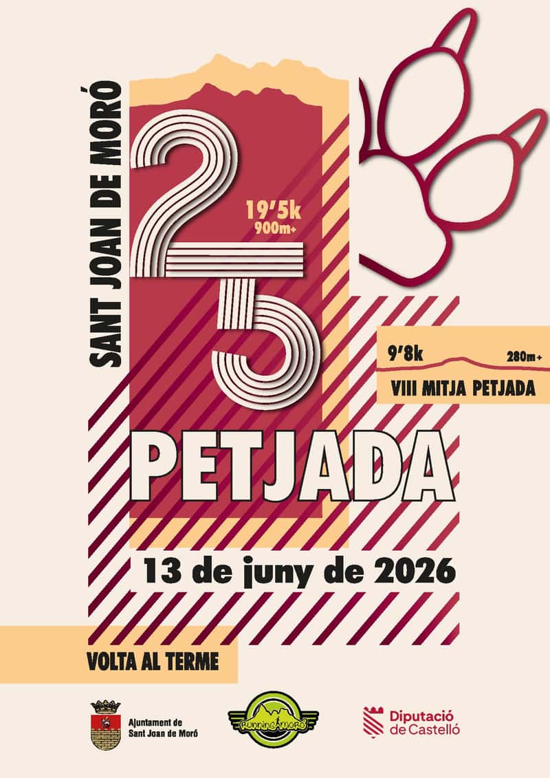 XXV PETJADA-VOLTA AL TERME DE SANT JOAN DE MORÓ I VII MITJA PETJADA en San Juan de Moró (19.5km, 9.8km)