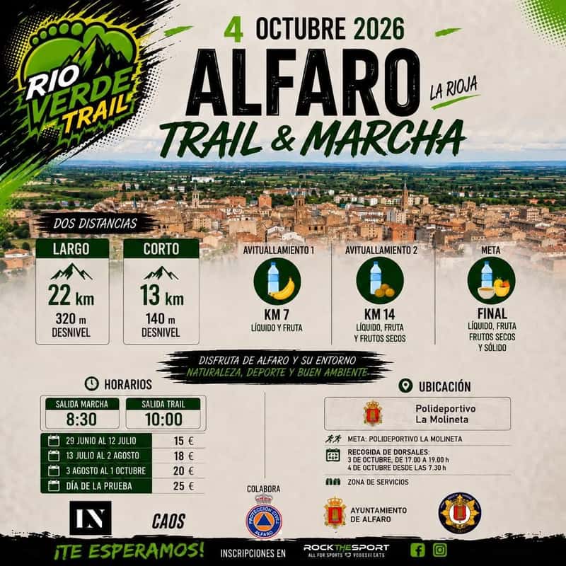 Rio Verde Trail Alfaro Trail & Marcha en Alfaro (22km, 13km, 13km)