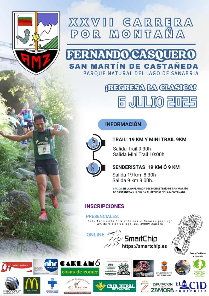 XXVII Carrera por montaña Fernando Casquero en San Martín de Castañeda (20km, 9km)