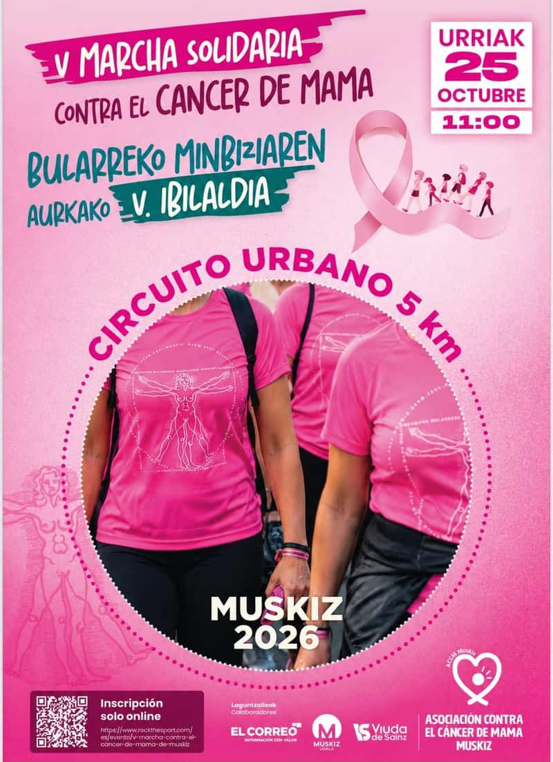 V Marcha Solidaria Contra el Cáncer de Mama de Muskiz en Muskiz (5km)