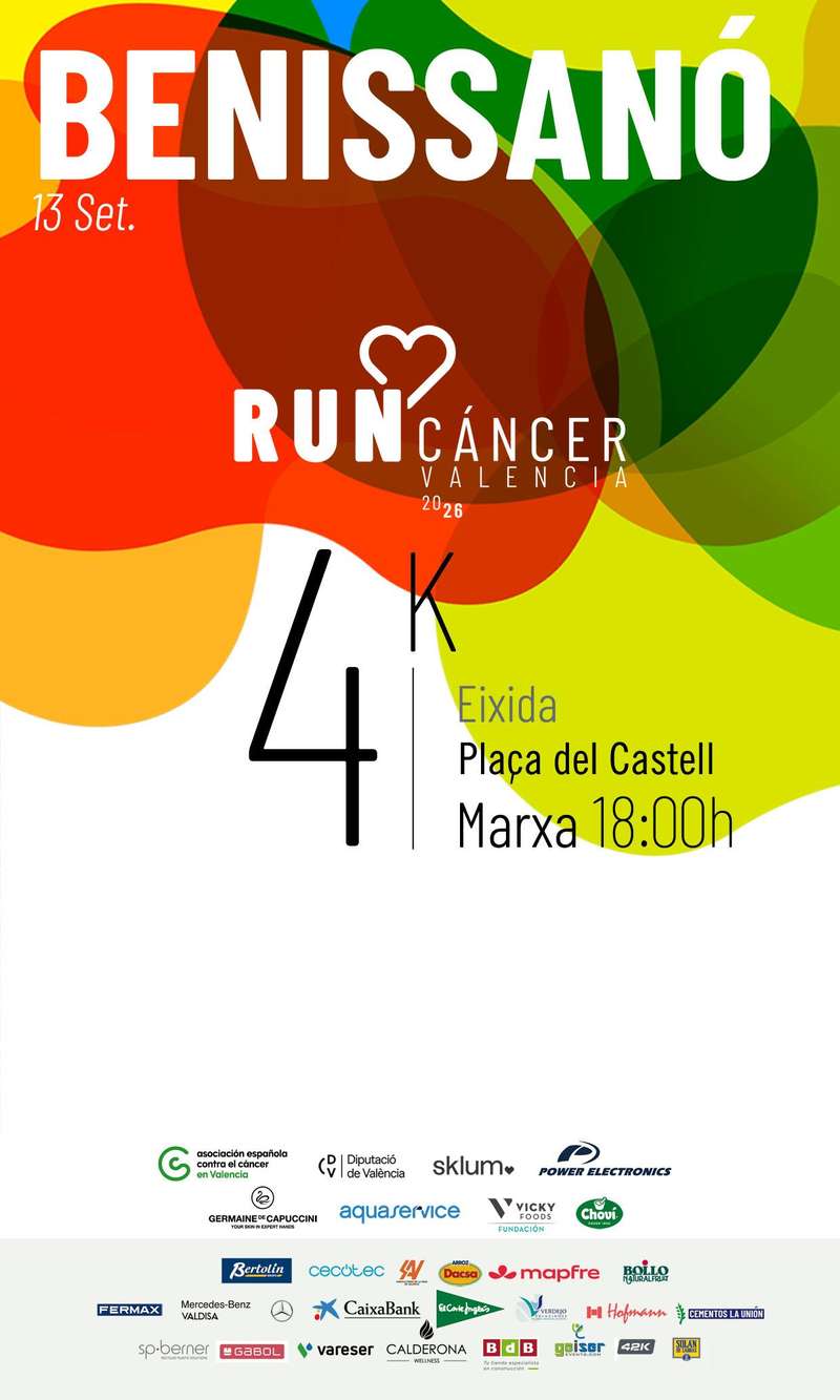 Benissanó RunCáncer Valencia 2026 en Benaguasil (4km)