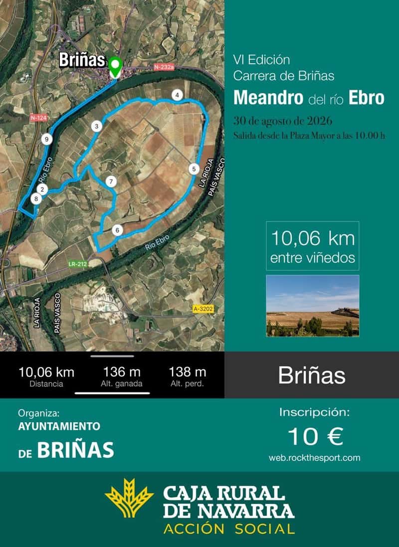 VI EDICION CARRERA DE BRIÑAS MEANDRO DEL RIO EBRO en Briñas (10.06km)
