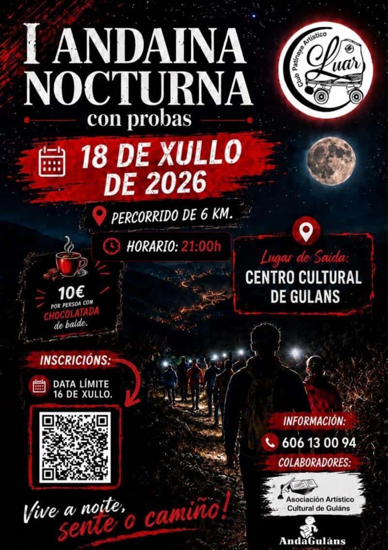 I ANDAINA NOCTURNA GULANS en Guláns (6km)