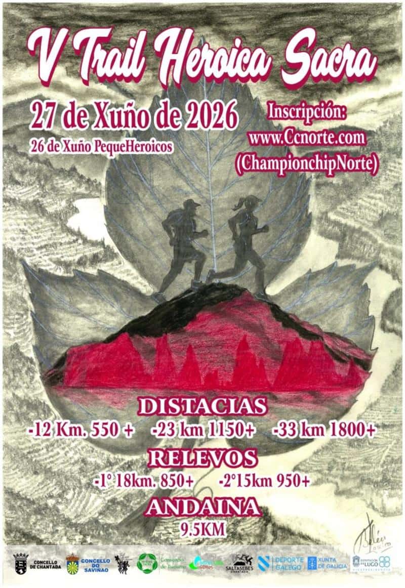 V TRAIL HEROICA SACRA en Chantada (33km, 33km, 23km, 12km, 12km, 9km)