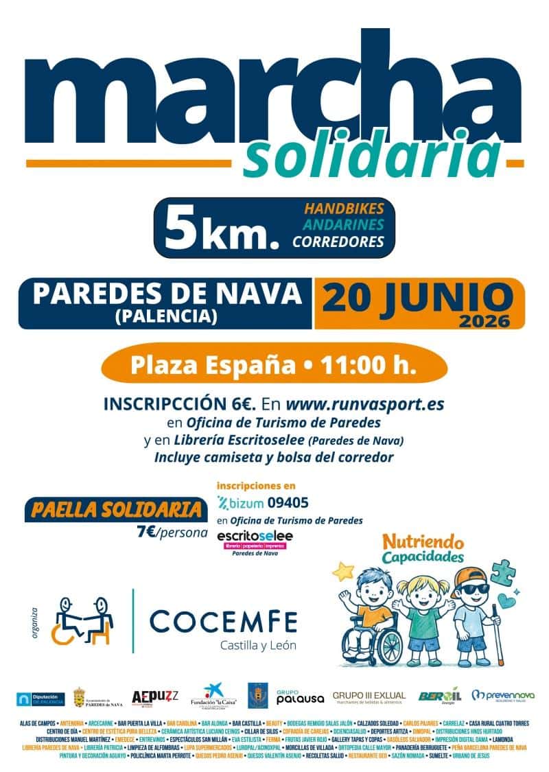 III MARCHA POPULAR SOLIDARIA PAREDES DE NAVA ERMITA DE CAREJAS en Paredes de Nava (5km, 5km, 5km)