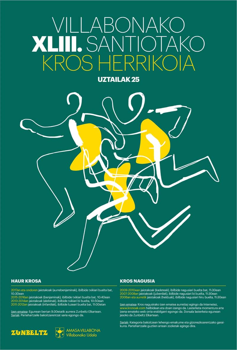 XLIV. Villabonako Santiotako Kros Herrikoia en Villabona (2.5km, 5km, 7.5km)