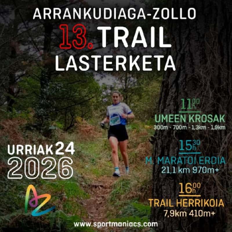 13. TRAIL LASTERKETA ARRANKUDIAGA-ZOLLO en Arrankudiaga-Zollo (0.3km, 0.7km, 1.3km, 1.9km, 21.1km, 7.9km)