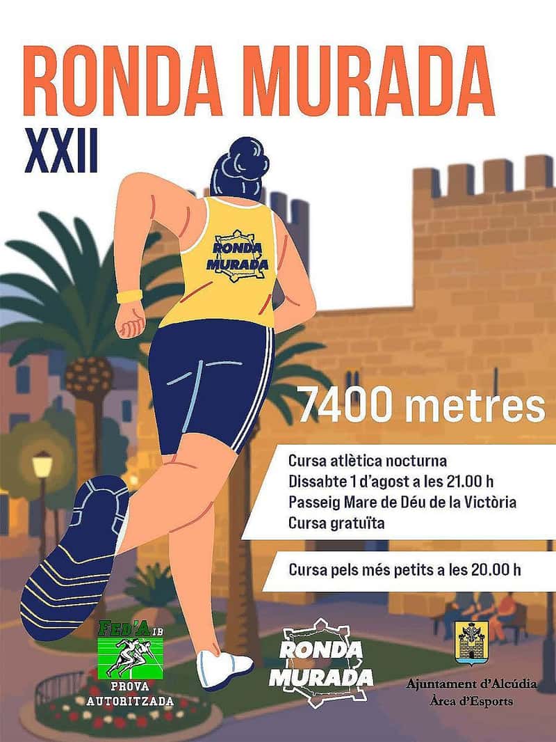 XXII Cursa Ronda Murada - Ciutat d'Alcúdia 2026 en Alcúdia (7.4km, 0.05km, 0.1km, 0.2km, 0.4km, 0.8km, 1.5km)