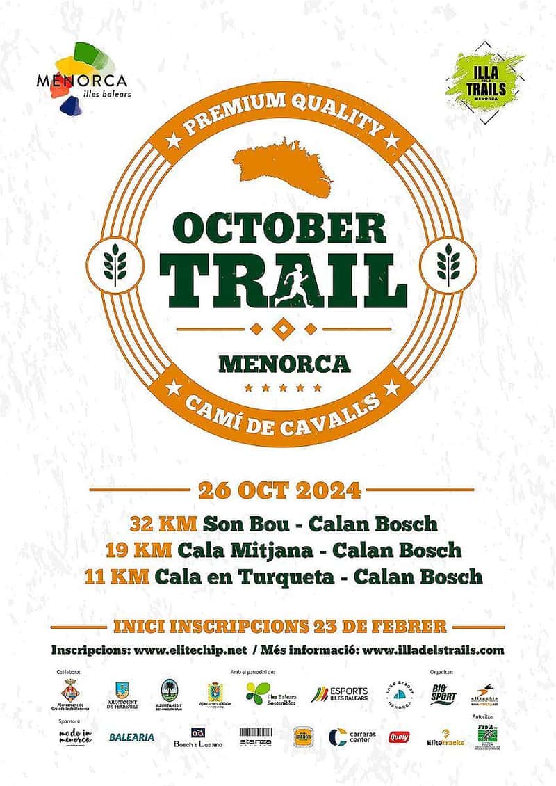 VI October Trail Menorca 2024 en Menorca, Illes Balears, España (32km, 19km, 19km, 11km, 11km)