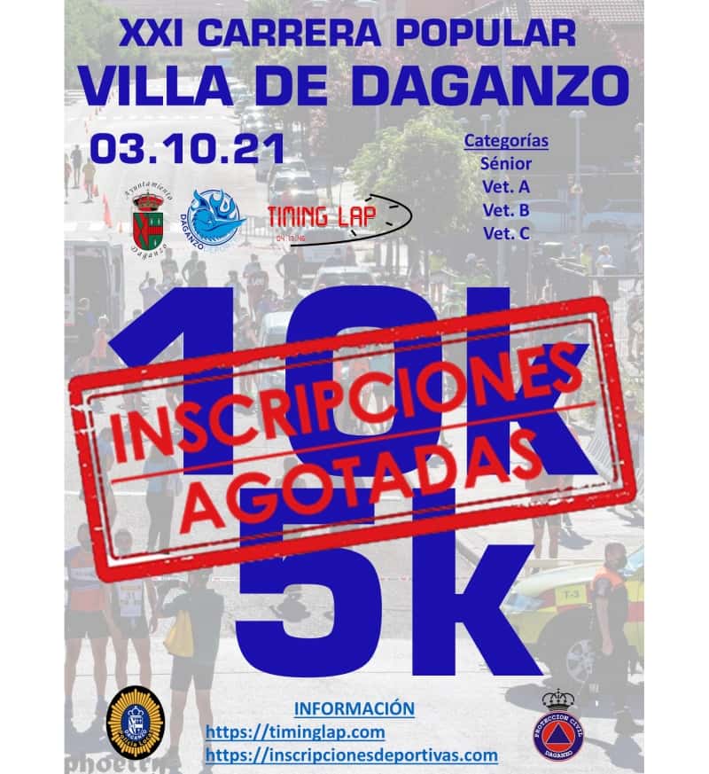 21 CARRERA POPULAR VILLA DE DAGANZO 10K en Daganzo de Arriba (10km, 5km)