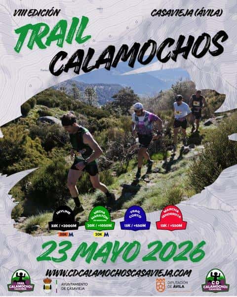 TRAIL CALAMOCHOS 2026 en Casavieja (33km, 20km, 13km, 13km)