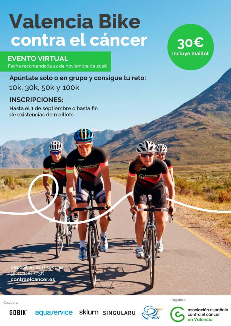 Valencia Bike contra el Cáncer en Valencia (10km, 30km, 50km, 100km)