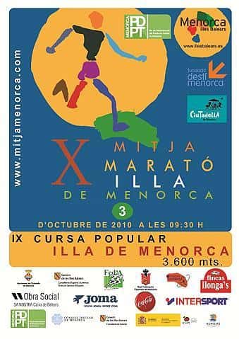 X Mitja Marató Illa de Menorca 2010 en Ciutadella (21.097km)