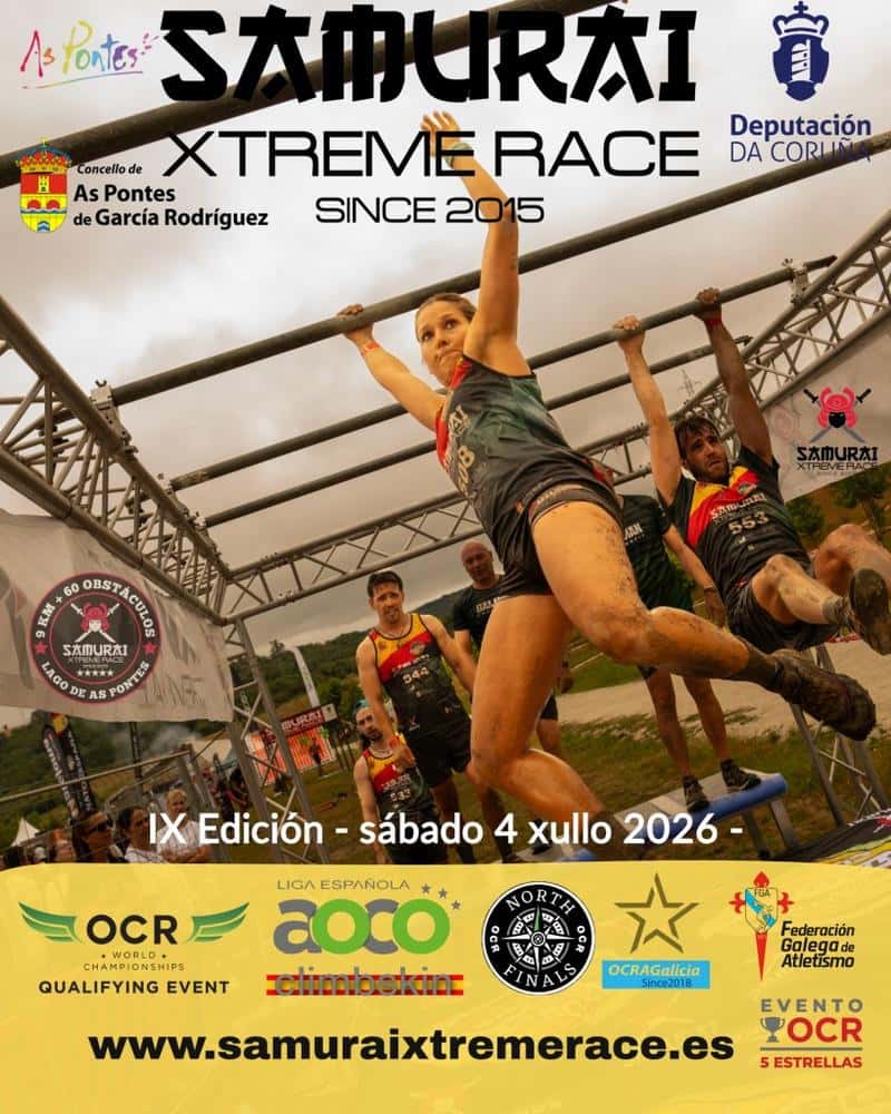 IX EDICION SAMURAI XTREME RACE 2026 en Puentes de García Rodríguez, La Coruña, España (10km, 9.5km, 9.5km, 9.5km, 9.5km, 0.75km, 9.5km)