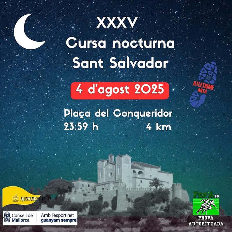 XXXV Cursa Popular Festes de Sant Salvador 2025 en Artà (4.1km)