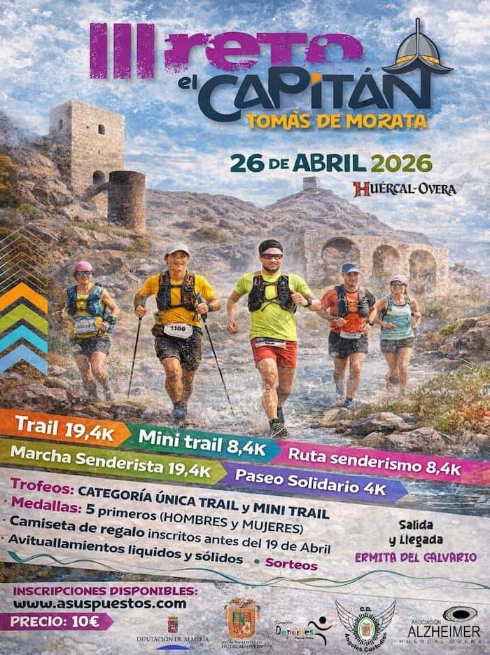III Reto El Capitan Huércal Overa 2026 en Huércal-Overa (19.4km, 8.4km, 19.4km, 4km, 8.4km)