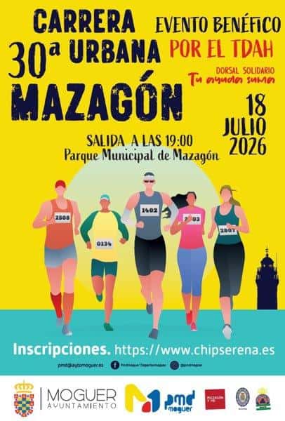 30
A Carrera Urbana Mazagón - Evento Benéfico por el TDAH en Mazagón (5km)