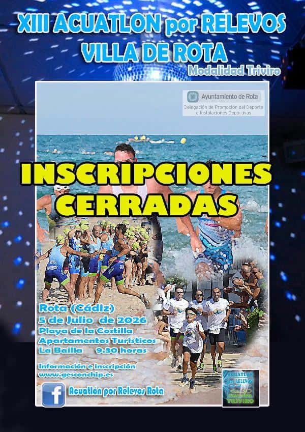 XIII ACUATLÓN POR RELEVOS VILLA DE ROTA en Rota (2.5km)