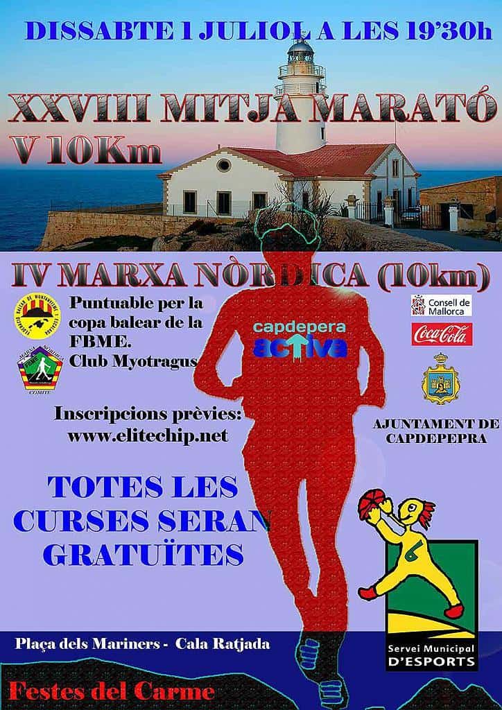 XXVIII Mitja Marató del Carme 2017 en Capdepera (21km, 10km, 10km)
