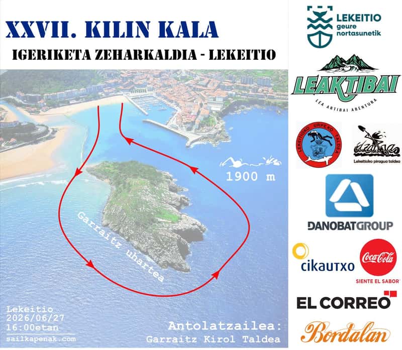Lekeitioko XXVII. Kilin Kala Igeri Zeharkaldia en Lekeitio (1900m, 1900m, 1900m, 1900m, 1900m, 1900m)