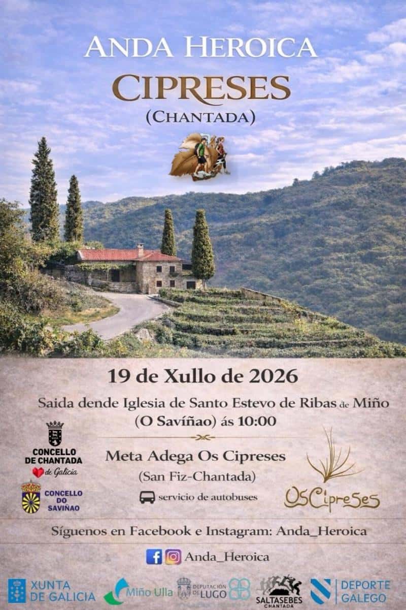 ANDA HEROICA CIPRESES en Chantada (10.2km)