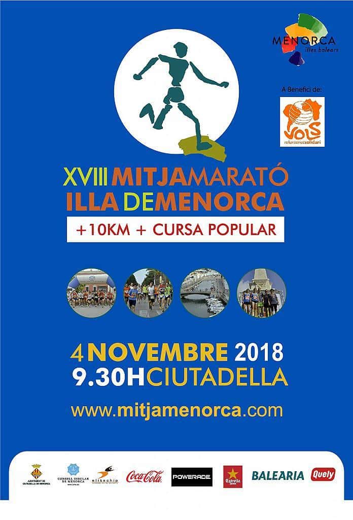 XVII Cursa Popular Illa de Menorca 2018 en Ciutadella (4.1km, 21.0975km, 10km)
