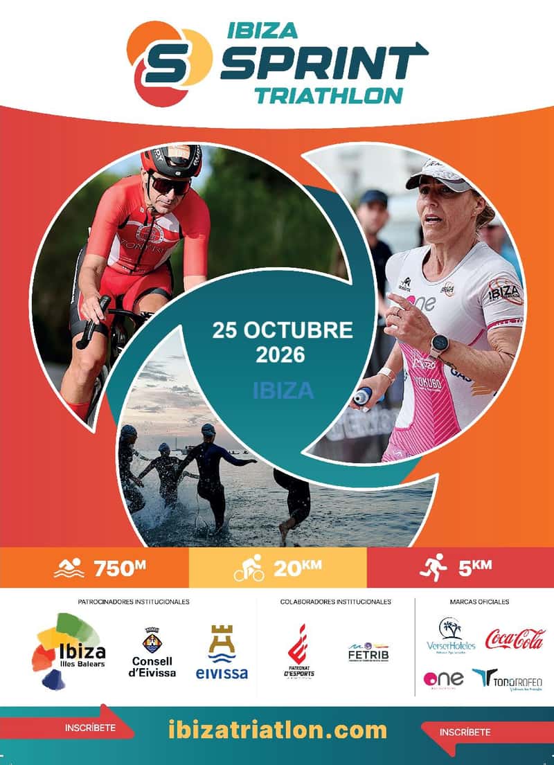 IBIZA SPRINT TRIATHLON 2026 en Ibiza, Illes Balears, España (0.75km, 20km, 5km)