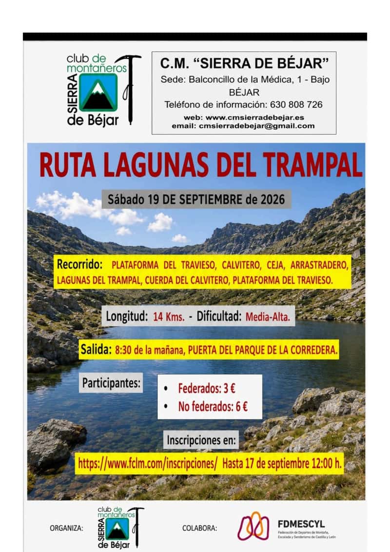 VIII Circuito de Senderismo de Castilla y León - Ruta Lagunas del Trampal en Béjar (14km)