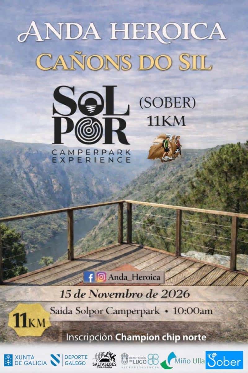 ANDA HEROICA CANONS DO SIL en Lugo (12km)