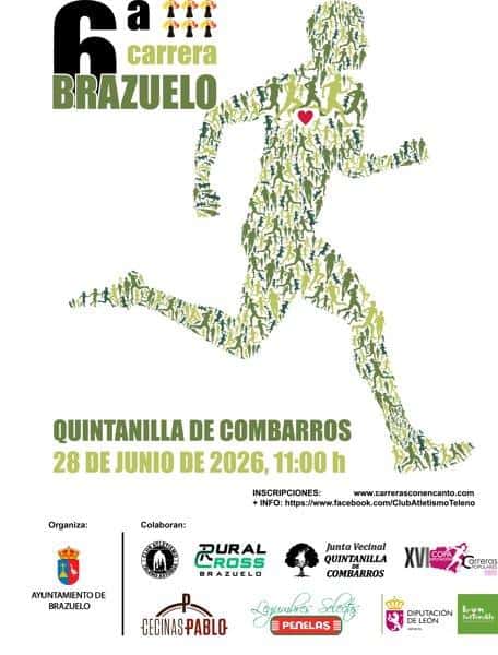 VI Carrera Pedestre de Brazuelo en Quintanilla de Combarros (10km, 10km, 100meters, 500meters, 500meters, 1000meters, 2000meters, 5000meters)