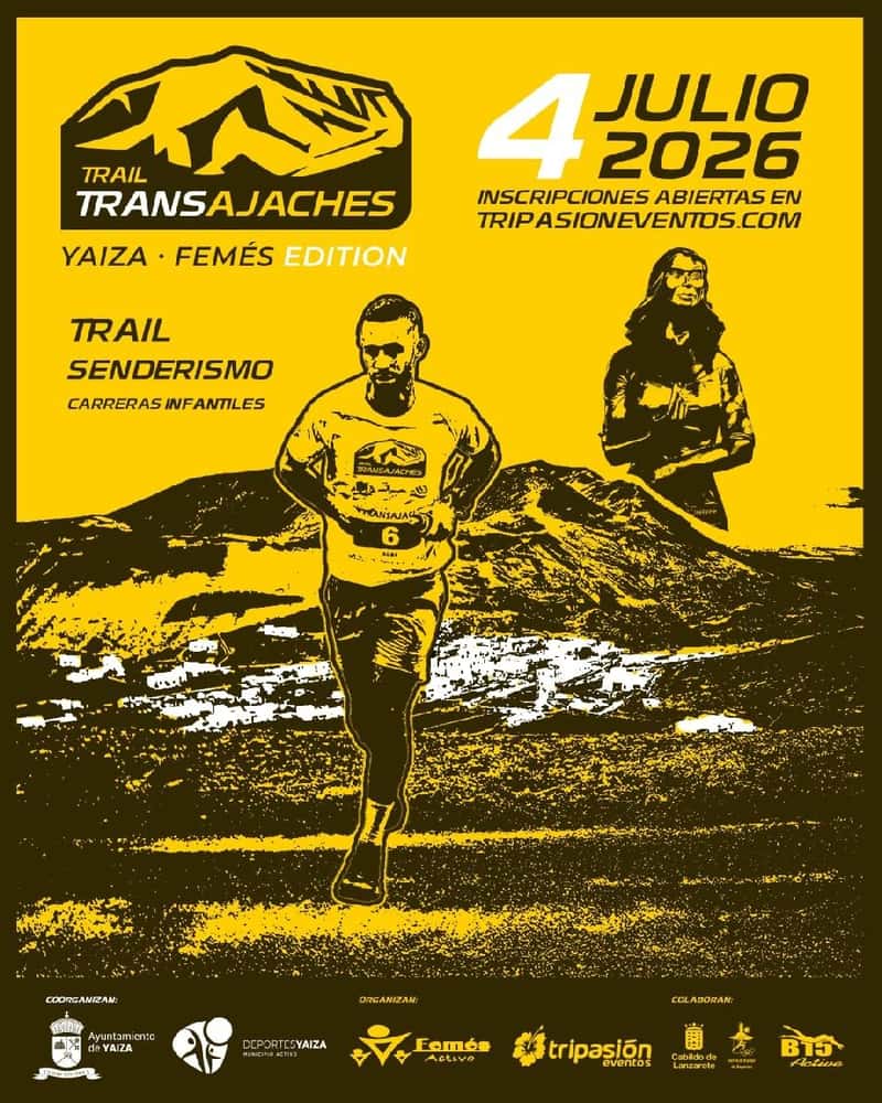 TRANSAJACHE TRAIL 2026 en Yaiza (20km, 11.5km, 10km, 0.3km, 0.6km, 0.8km)
