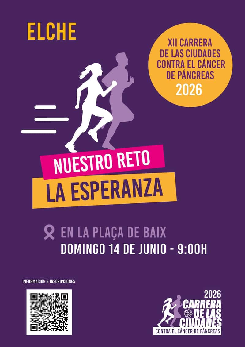 XII CARRERA CONTRA EL CÁNCER DE PÁNCREAS -Elche 2026 en Elx (5km, 5km, 5km)
