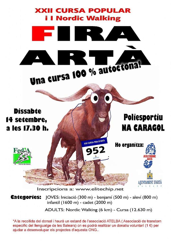 XXII Cursa Fira d'Artà 2013 en Artà (300meters, 500meters, 800meters, 1600meters, 2000meters, 12.5km)