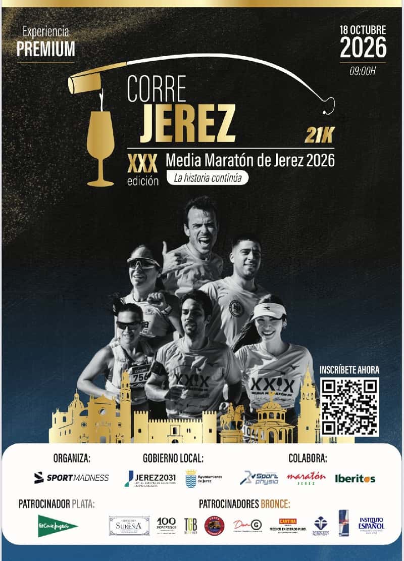 XXX Media Maratón Jerez 2026 en Jerez de la Frontera (21.097km)