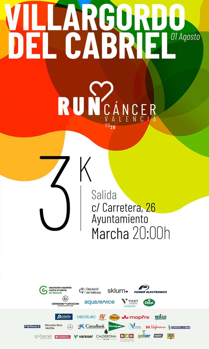 RunCáncer Valencia 2026 Villargordo del Cabriel en Villargordo del Cabriel (3km)