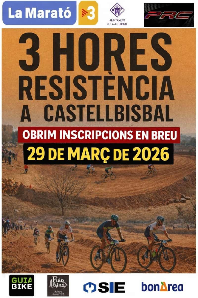 3H RESISTENCIA PER EQUIPS BTT 2026 en Castellbisbal (100km, 100km, 100km)