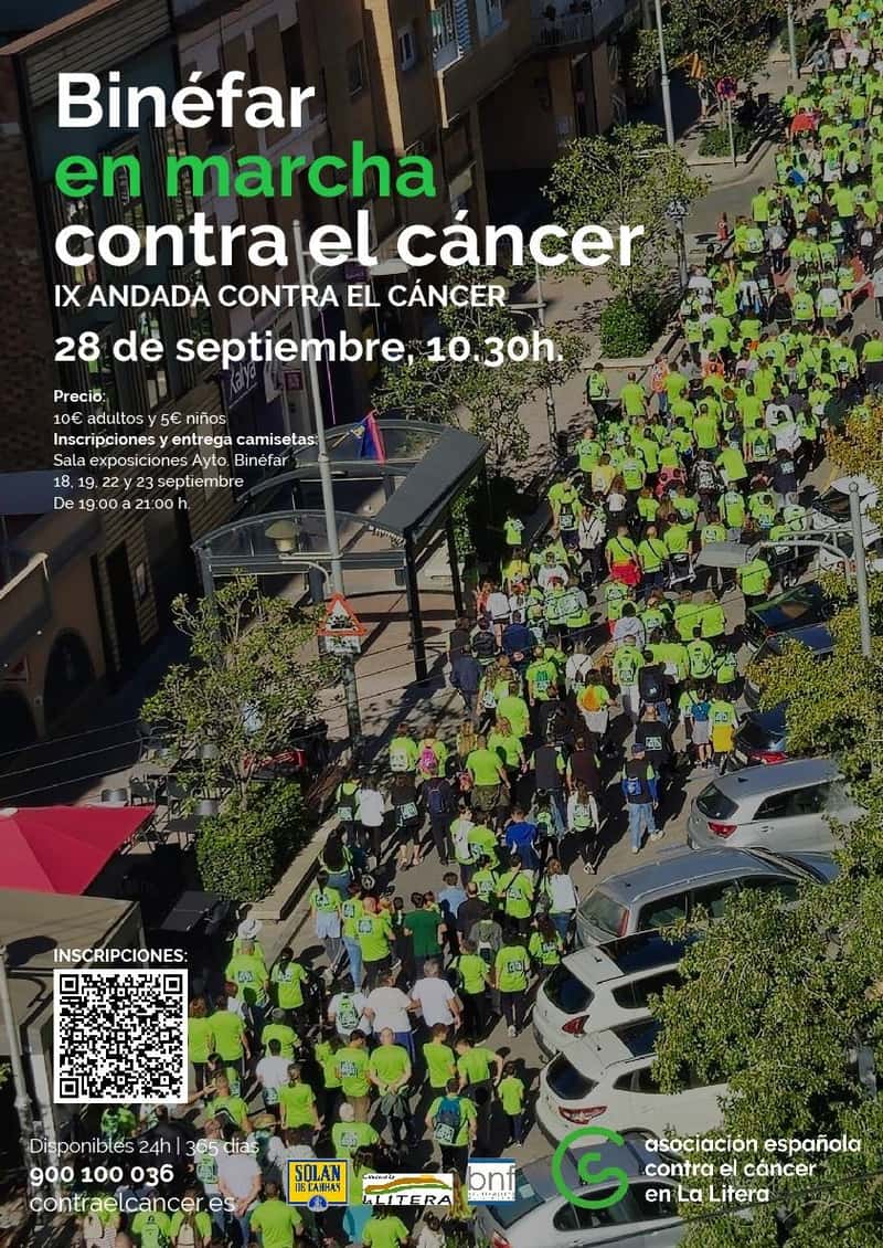 X Andada contra el cáncer en La Litera 2026 en Binéfar (5km)