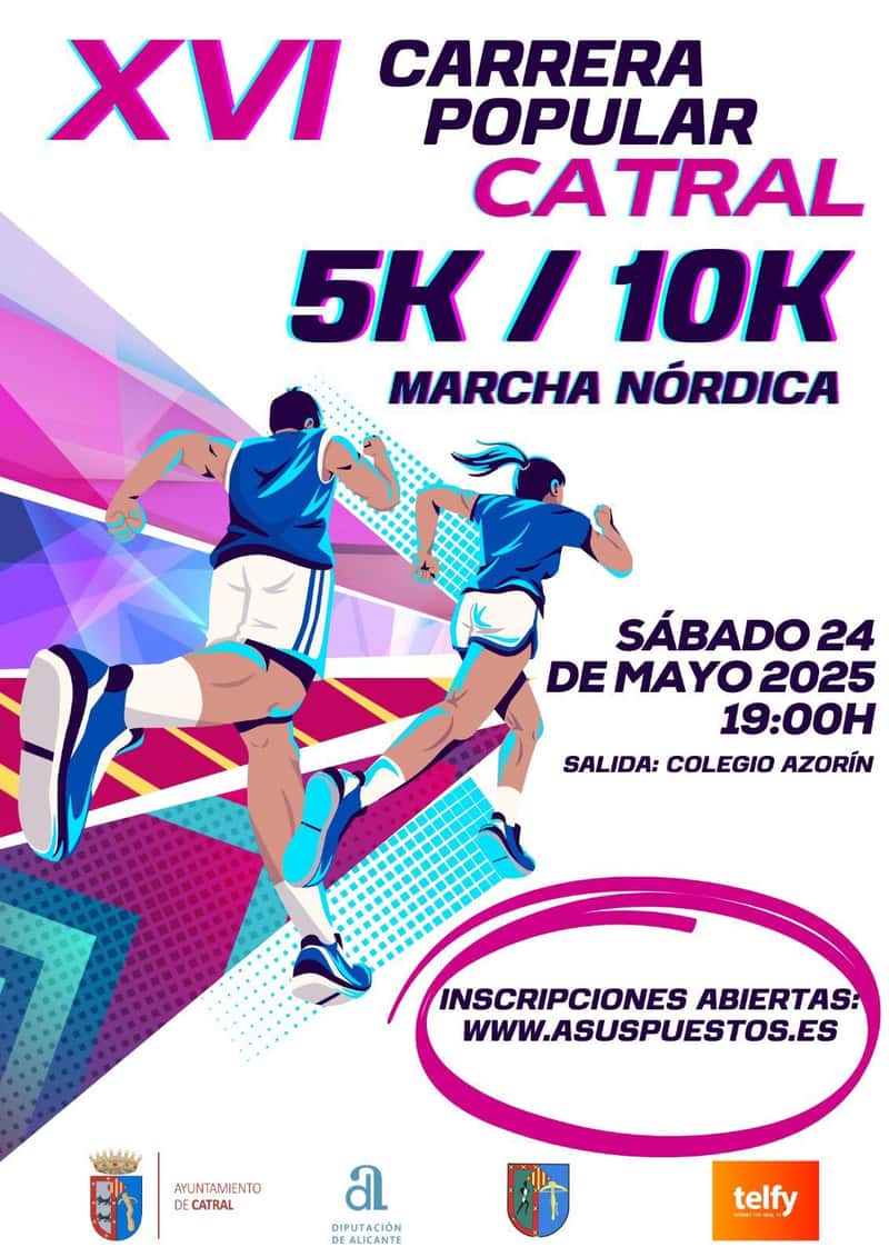 XVI Carrera Popular Catral 2025 en Catral (5km, 5km, 10km, 5km)