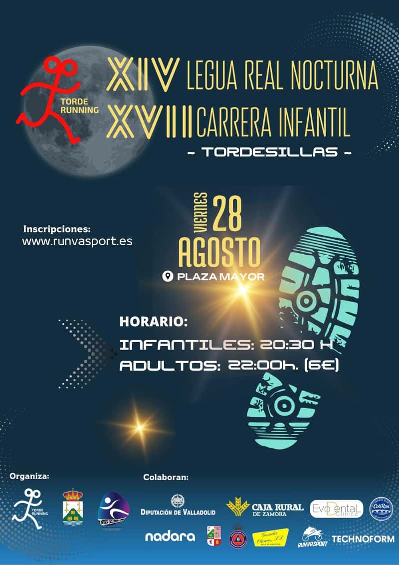 XIV LEGUA REAL NOCTURNA Y XVII CARRERA INFANTIL TORDESILLAS en Villán de Tordesillas (5.57km)