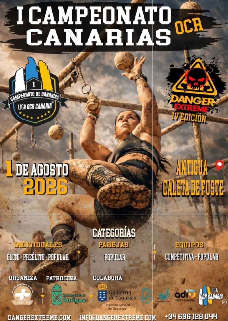 IV OCR DANGER EXTREME 2026 en Antigua (10km, 10km, 7km, 7km, 7km)