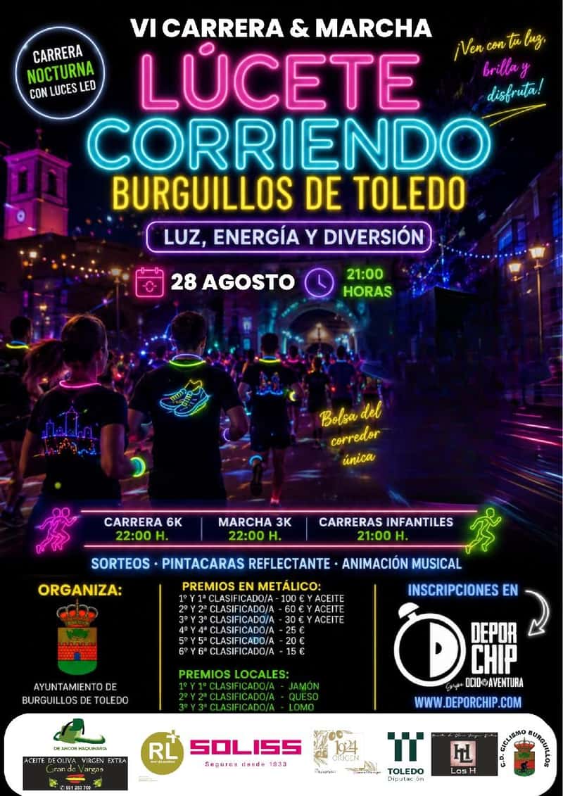 VI CARRERA & MARCHA LÚCETE CORRIENDO BURGUILLOS DE TOLEDO en Burguillos de Toledo (6km, 3km, 0.4km, 0.5km, 1km, 1.5km, 3km)
