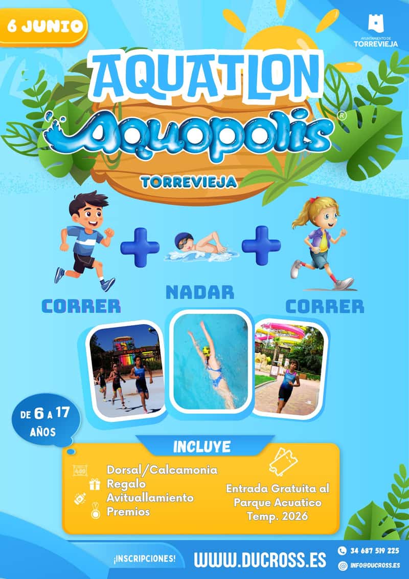 I Aquatlon Aquopolis Torrevieja en Torrevieja (0.45km, 0.45km, 0.45km, 0.45km, 1.2km, 1.2km, 1.2km, 1.2km, 2.2km, 2.2km, 2.2km, 2.2km)