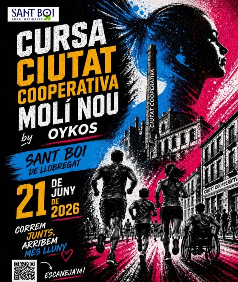 IV Cursa Popular Ciutat Cooperativa - Molí Nou 2026 en Sant Boi de Llobregat (5km, 2.5km, 2.5km, 0.5km)