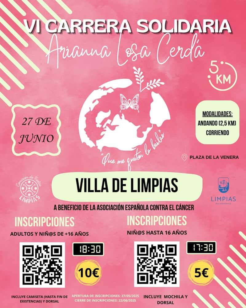 VI Carrera Solidaria Villa de Limpias "Arianna Losa Cerdá" en Limpias (5km, 2.5km)