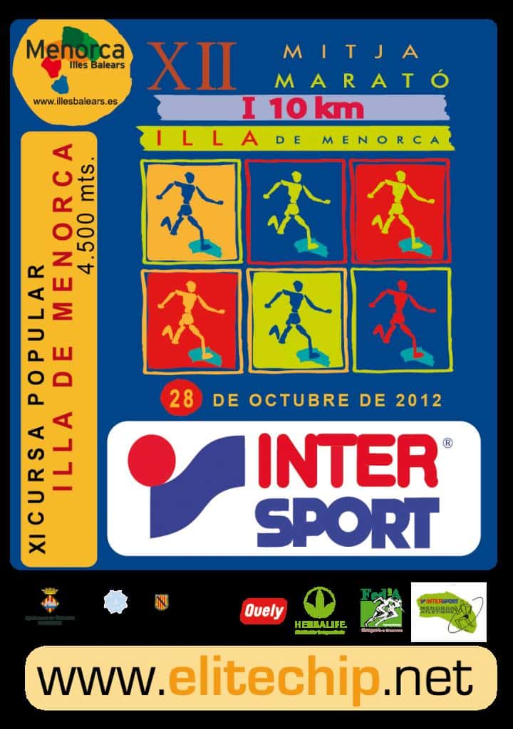 10 km i Mitja Marató Illa de Menorca 2012 en Ciutadella (10km, 21.097km)
