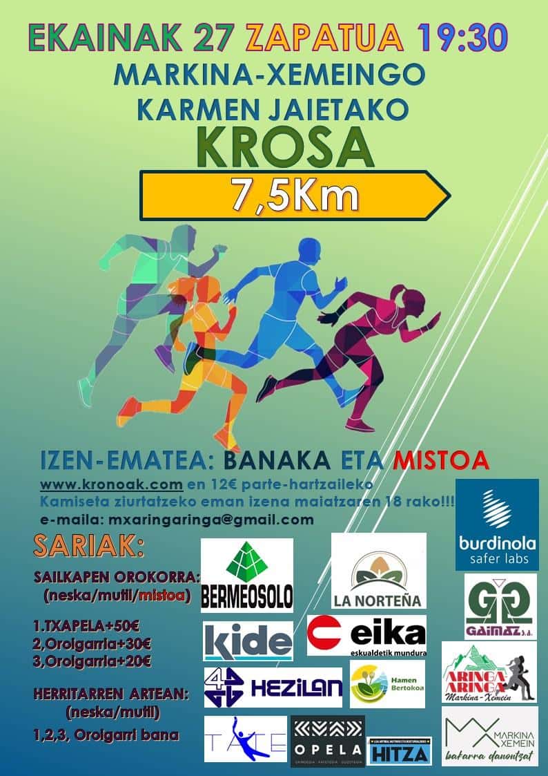 Markina-Xemeingo Karmen jaietako krosa 2026 en Markina-Xemein (7.5km, 7.5km)
